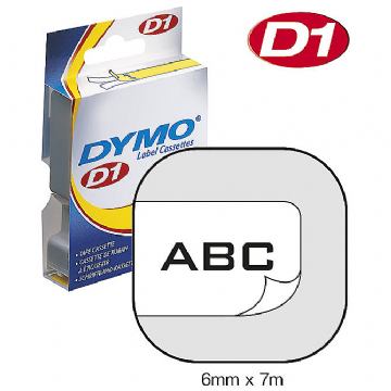 Vrpca D1 6mmx7m Dymo 43613 crno-bijela