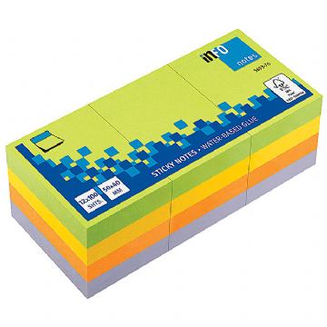 Blok samoljepljiv 40x50mm 12x100L Spring Global Notes 5653-76 neon sortirano